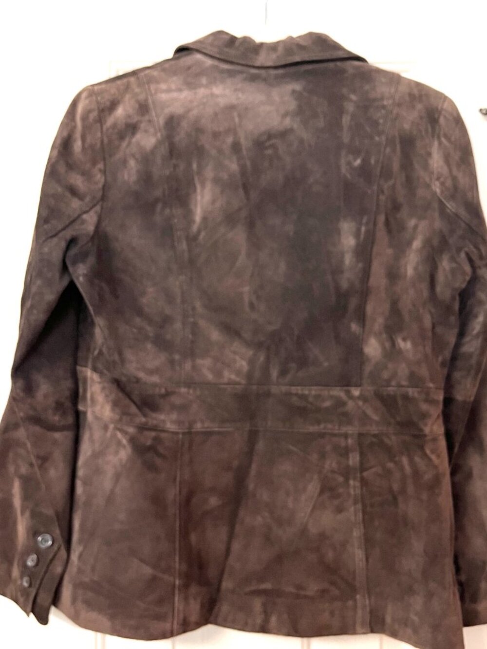 Liz Claiborne chocolate brown suede blazer for women in size M. - Picture 5 of 6
